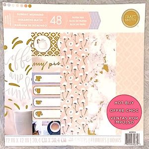 🤍☕️Sunday Morning Scrapbooking Paper Pad